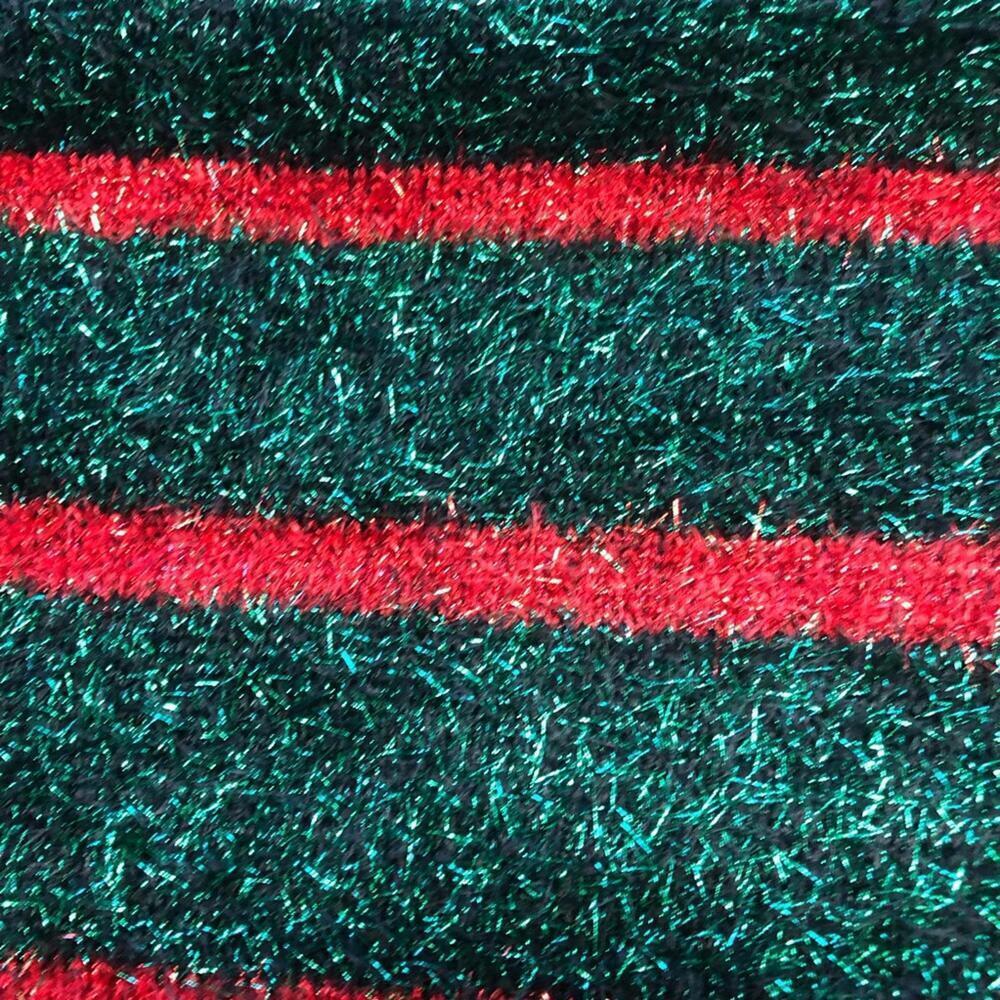 Blizzard Day Christmas Holiday Long Vest Sparkly Metallic Turf Like Texture 🎄 - Picture 8 of 9